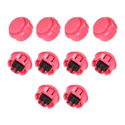 Harfington Uxcell 30mm Mounting Momentary Game Push Button Round for Video Games Green 10pcs