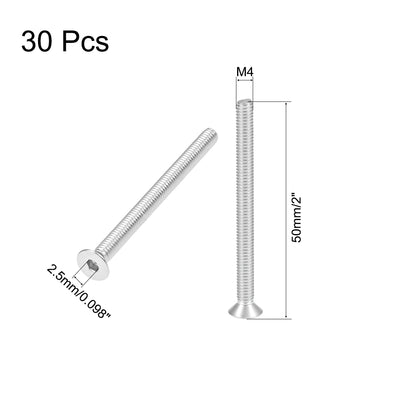 Harfington Uxcell Flachkopf Maschinenschrauben Kreuzschlitz Schraube 304 Edelstahl Bolzen