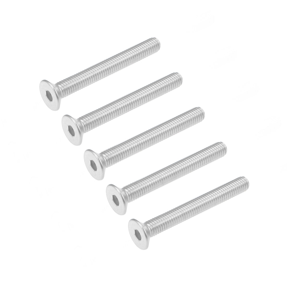 uxcell Uxcell Flat Head Screws Inner Hex Screw 304 Stainless Steel Fasteners Bolts 5pcs