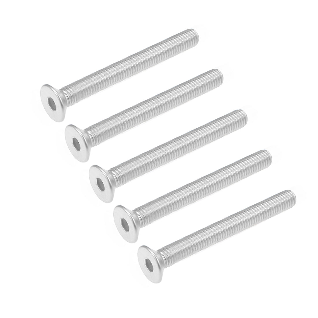 uxcell Uxcell Flat Head Screws Inner Hex Screw 304 Stainless Steel Fasteners Bolts 5pcs