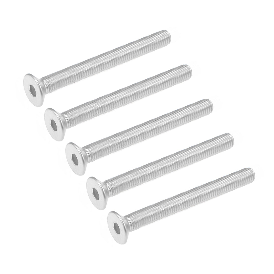 uxcell Uxcell Flat Head Screws Inner Hex Screw 304 Stainless Steel Fasteners Bolts 5pcs