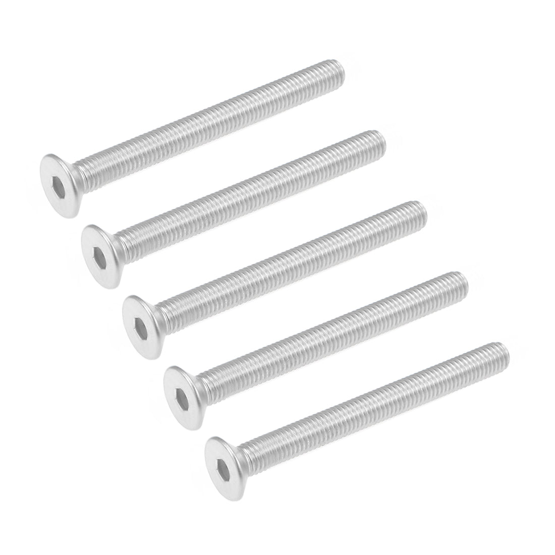 uxcell Uxcell Flat Head Screws Inner Hex Screw 304 Stainless Steel Fasteners Bolts 5pcs