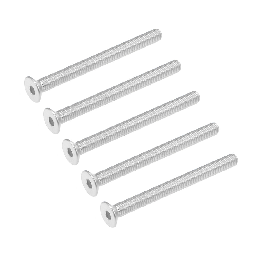 uxcell Uxcell Flat Head Screws Inner Hex Screw 304 Stainless Steel Fasteners Bolts 5pcs