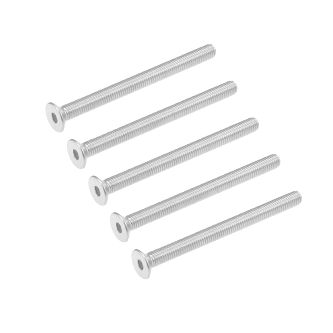 uxcell Uxcell Flat Head Screws Inner Hex Screw 304 Stainless Steel Fasteners Bolts 5pcs