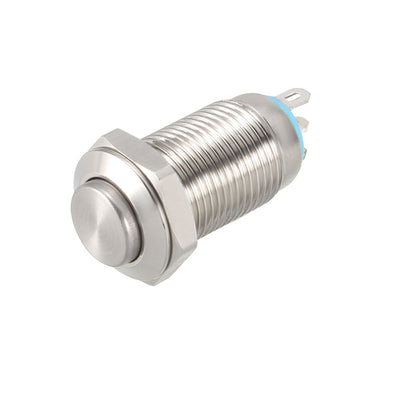 Harfington Uxcell Momentary Metal Push Button Switch 10mm Mounting Dia 1NO 1NC COM DC 30V 0.1A 24 x 13.5mm