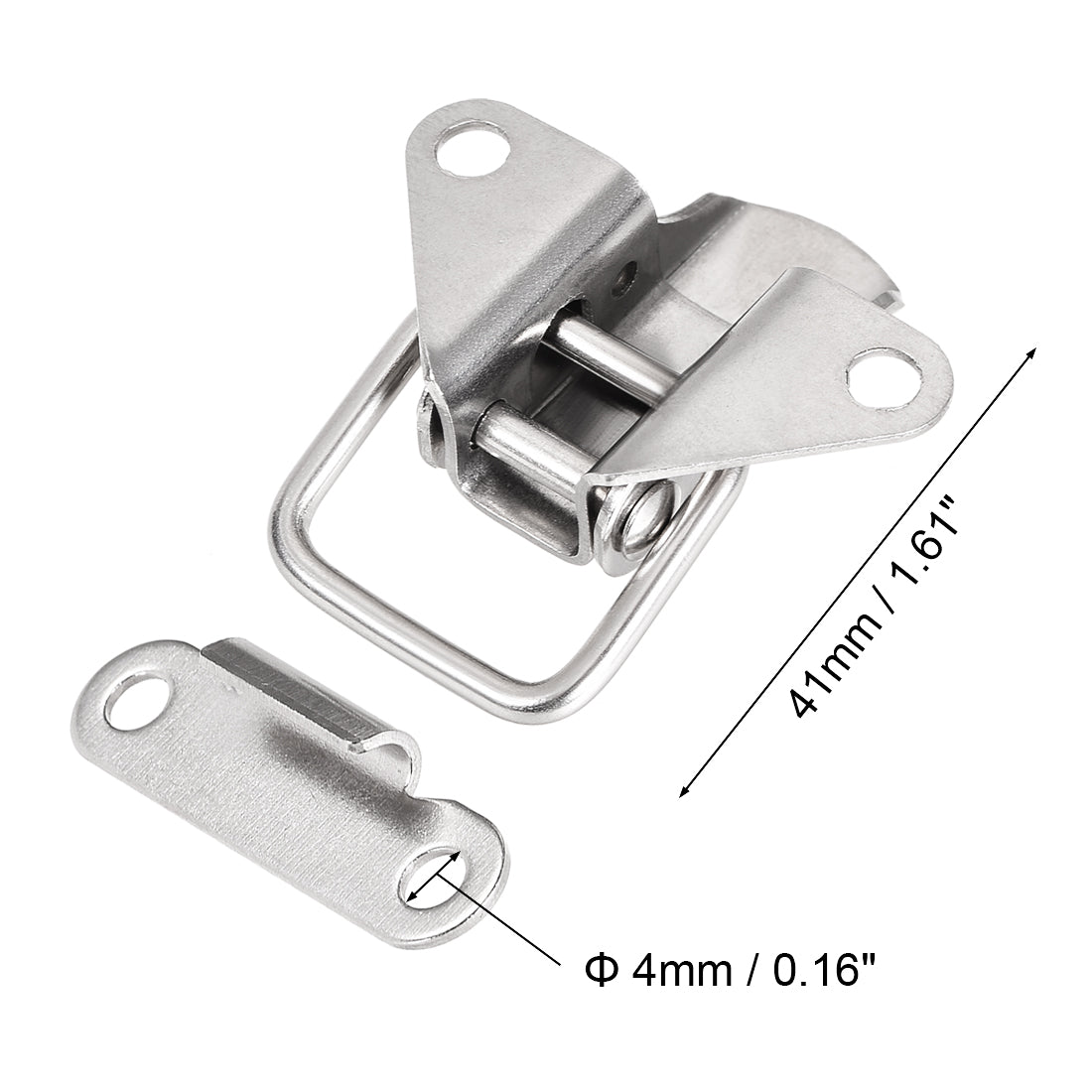 uxcell Uxcell 1.61-inch SUS304 Stainless Steel Draw Toggle Latch Clamp for Case Toolbox