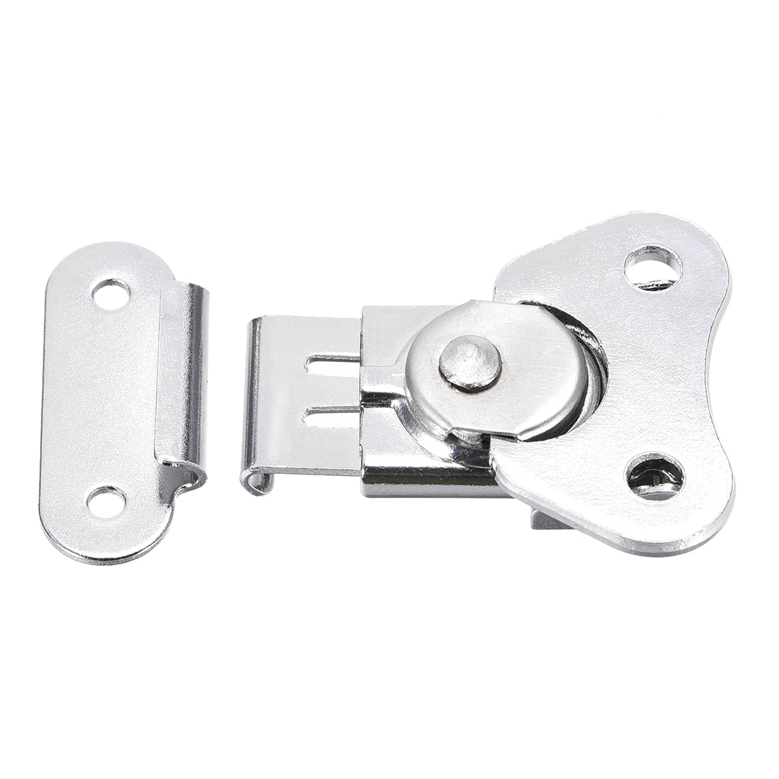 uxcell Uxcell 1.57-inch Iron Butterfly Twist Latch Keeper Toggle Clamp (Silver)