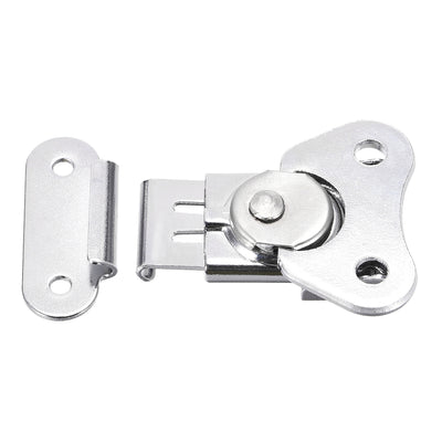 Harfington Uxcell 1.57-inch Iron Butterfly Twist Latch Keeper Toggle Clamp (Silver)