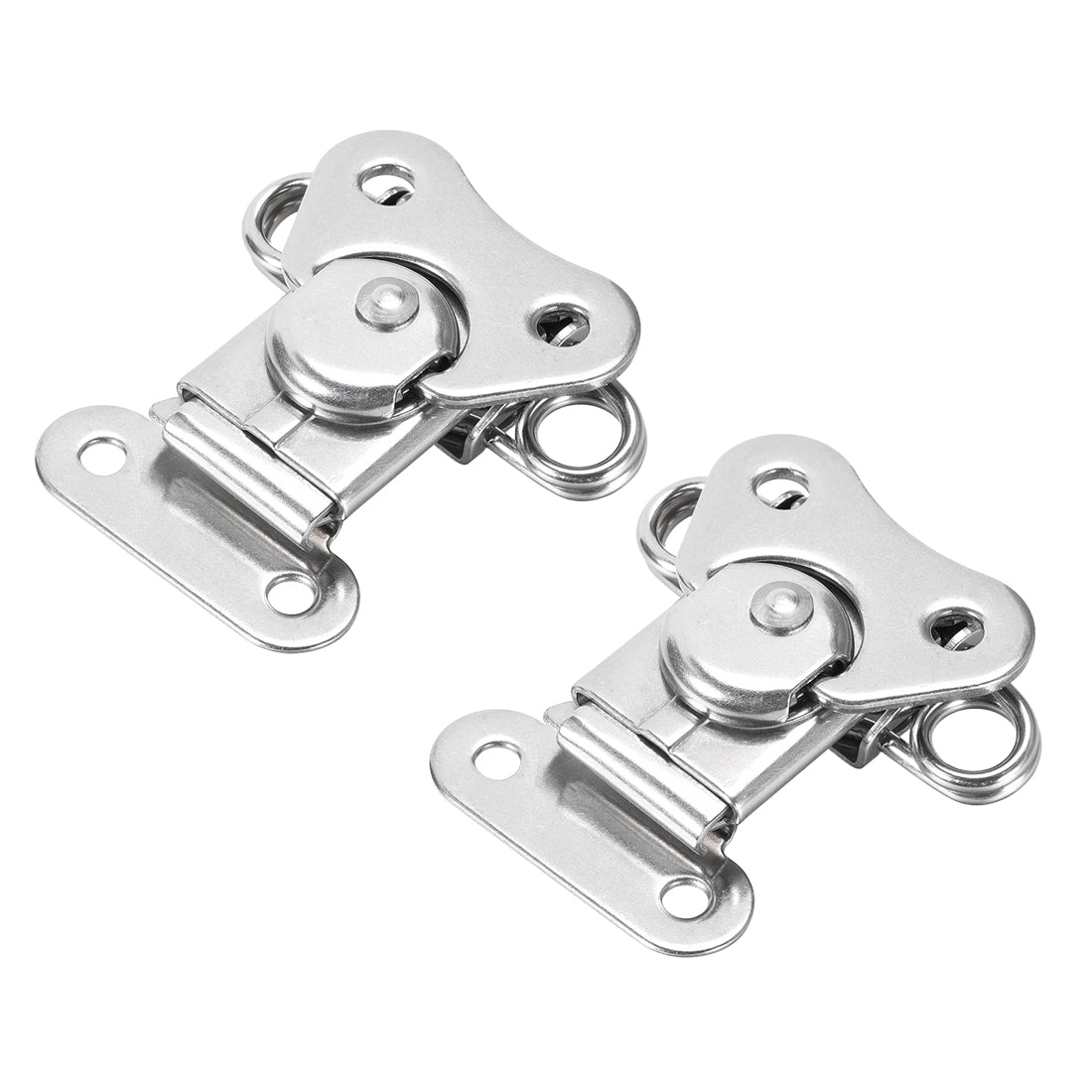 uxcell Uxcell 1.89-inch SUS304 Stainless Steel Spring Loaded Butterfly Twist Latch Keeper Toggle Clamp - 2 Pcs