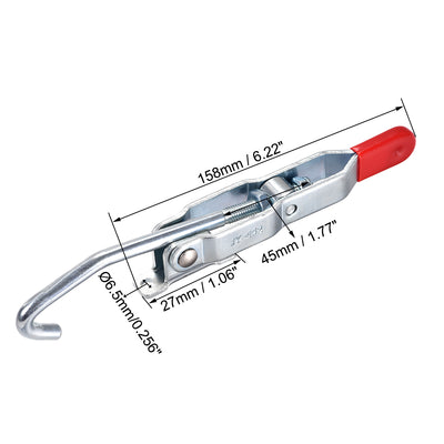 Harfington Uxcell 375lbs Capacity Quick Holding Latch Action Pull J Hook Toggle Clamp