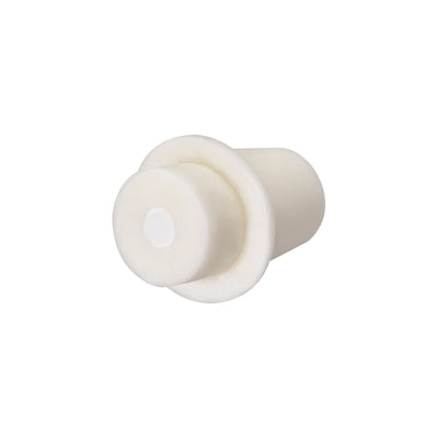 uxcell Uxcell 20-25mm Beige Drilled Silicone Stopper Plugs for Flask Test Tube Stopper