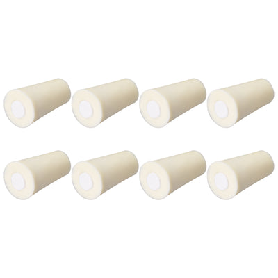 uxcell Uxcell 16-23mm Beige Drilled Silicone Stopper Plugs for Flask Test Tube Stopper 8pcs