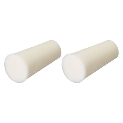 uxcell Uxcell 8-12mm Beige Drilled Silicone Stopper Plugs for Flask Test Tube Stopper 2pcs