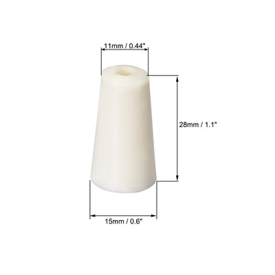 Harfington Uxcell Silikonstopfen Beige für Kolben-Reagenzglas Stopfen 11-15mm 2 Stück