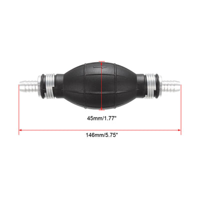 Harfington Uxcell Lampentyp Gummi Kraftstofftransfer Vakuum Kraftstoffleitung Hand Grundierung Benzinpumpe für Marine Bootszubehör 10mm Dmr.