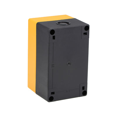 Harfington Uxcell Push Button Switch Control Station Box 22mm 2 Holes Yellow and Black