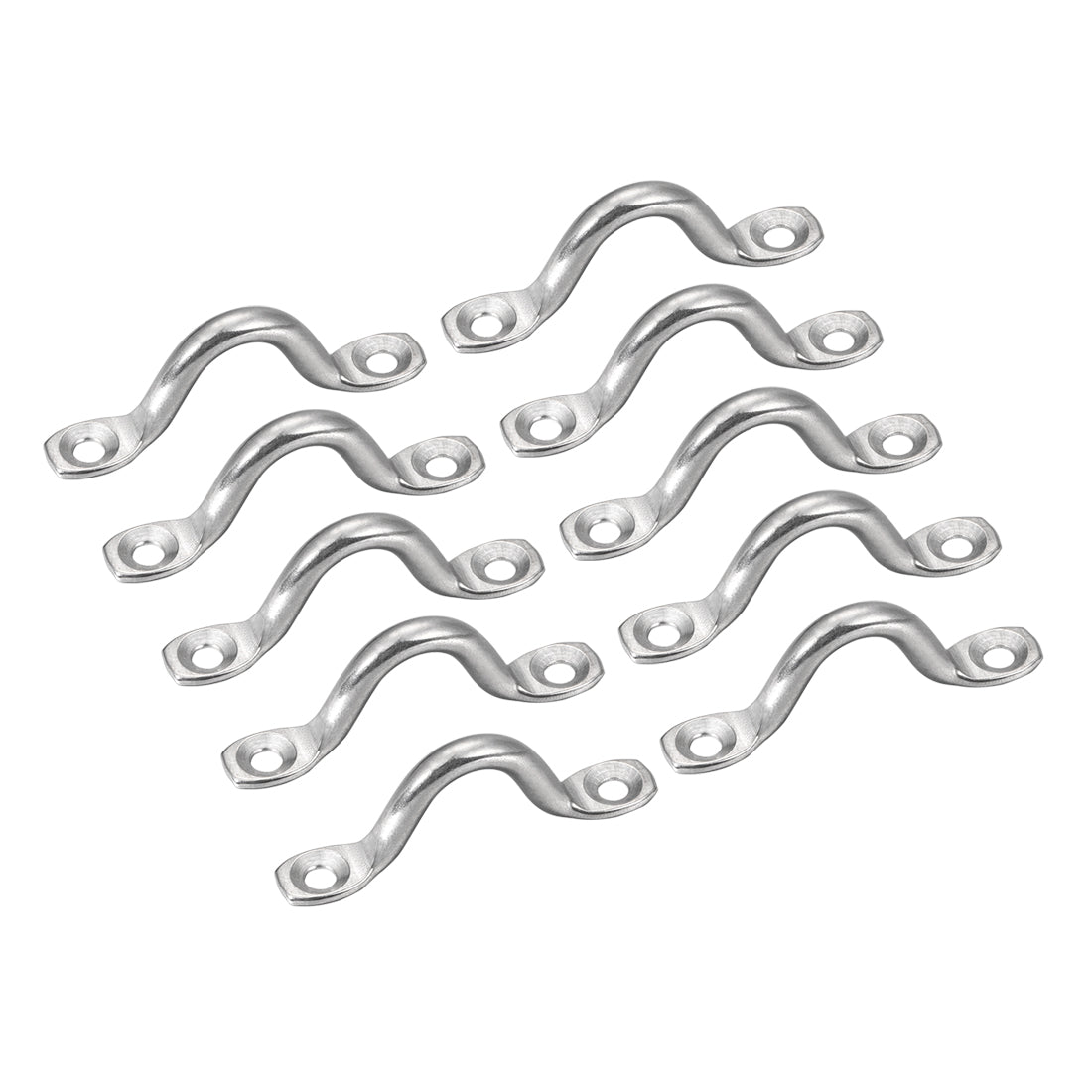 uxcell Uxcell Pad Eye Straps Deck Loops 2.1" Stainless Steel Tie Down Buckle 10Pcs