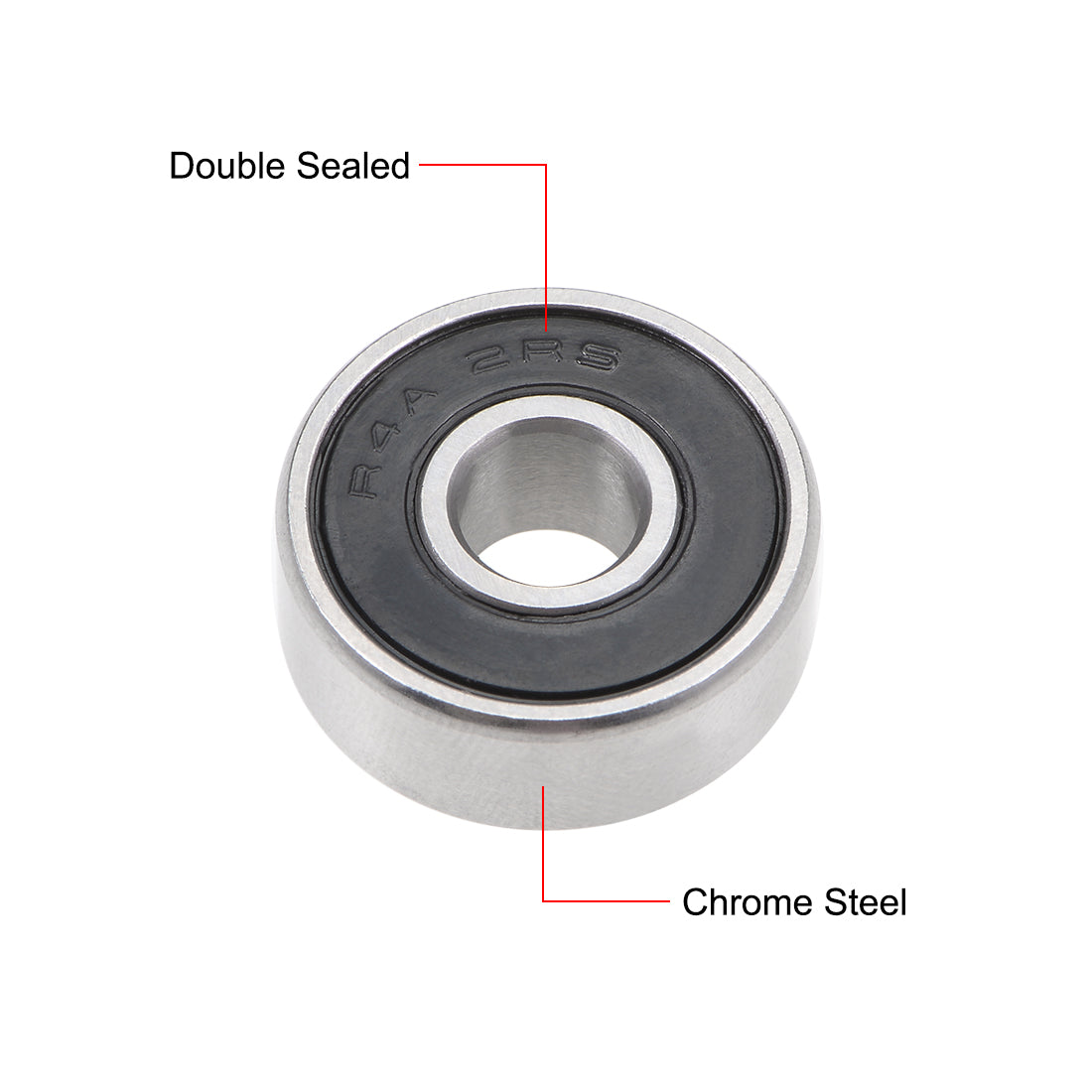 uxcell Uxcell Deep Groove Ball Bearings Double Sealed Chrome Steel P0 Z1