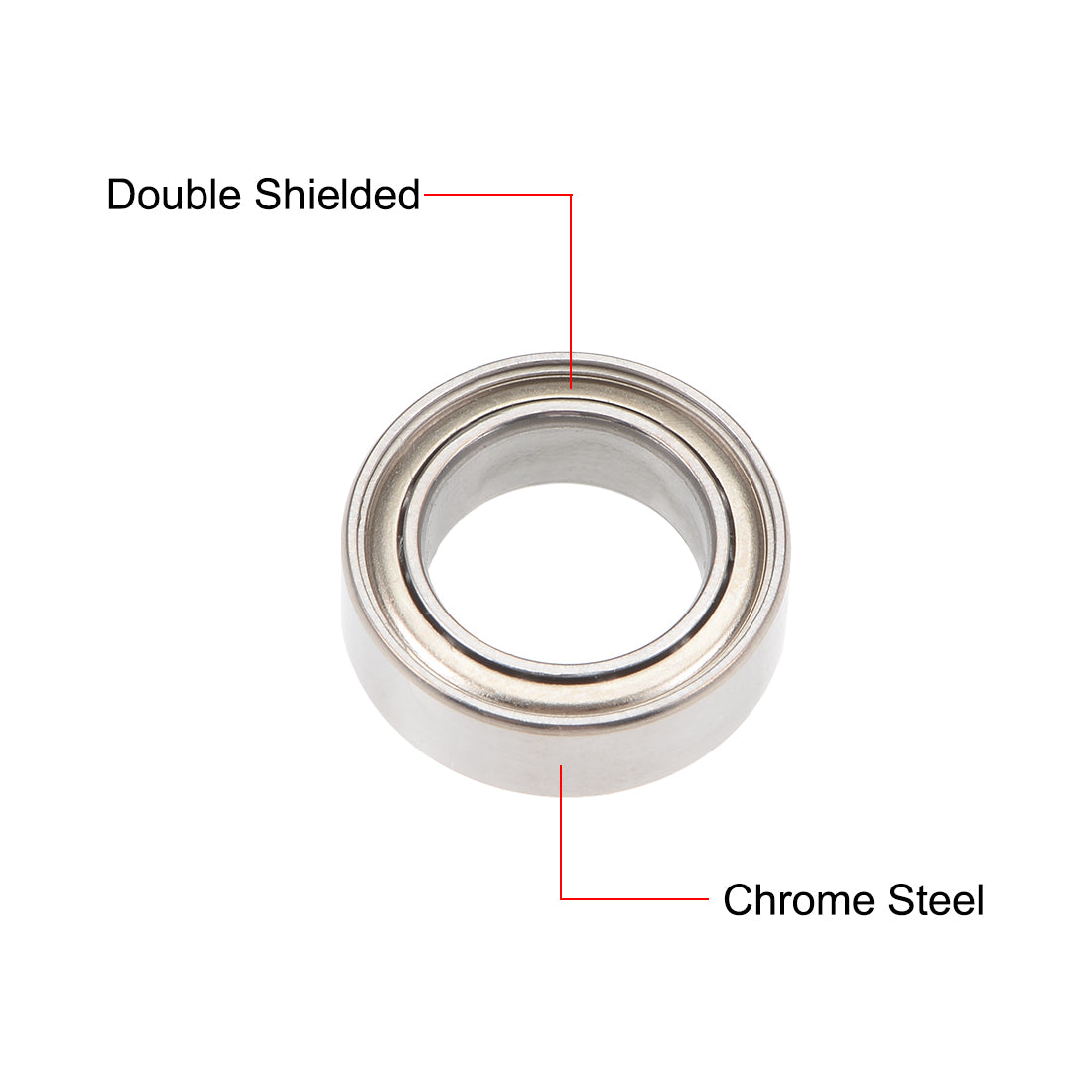 uxcell Uxcell Deep Groove Ball Bearing Double Shielded Chrome Roller Bearings