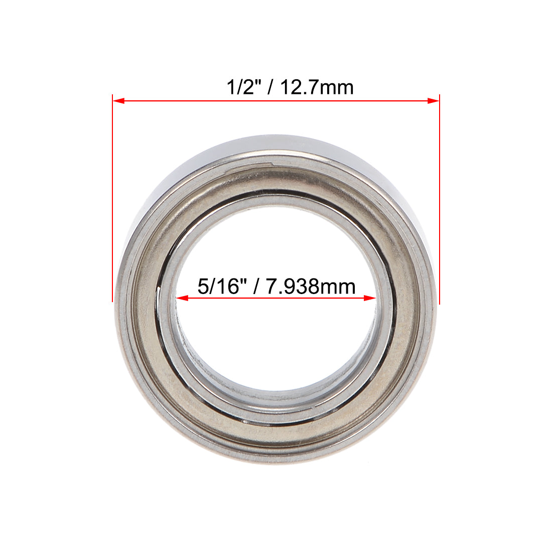 uxcell Uxcell Deep Groove Ball Bearing Double Shielded Chrome Roller Bearings