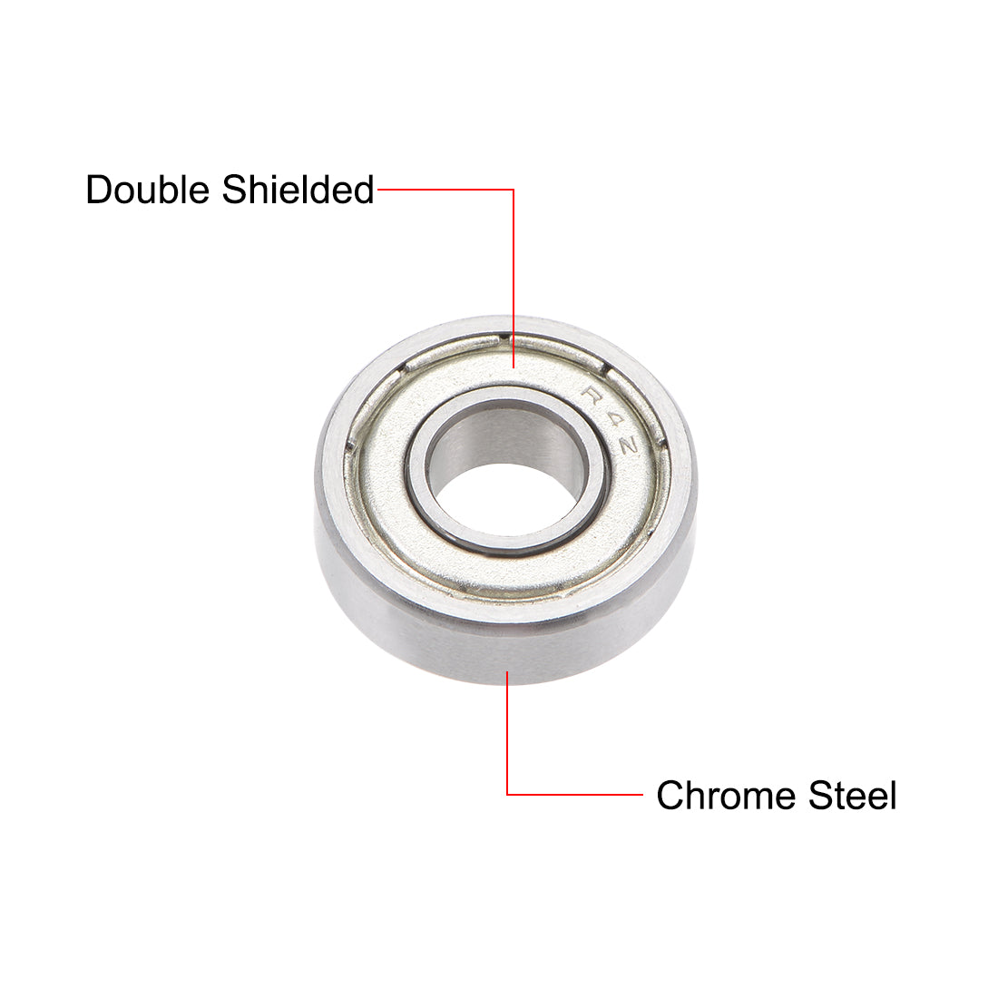 uxcell Uxcell Deep Groove Ball Bearings Inch Double Shielded Chrome Steel ABEC1