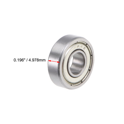 Harfington Uxcell Deep Groove Ball Bearings Inch Double Shielded Chrome Steel ABEC1