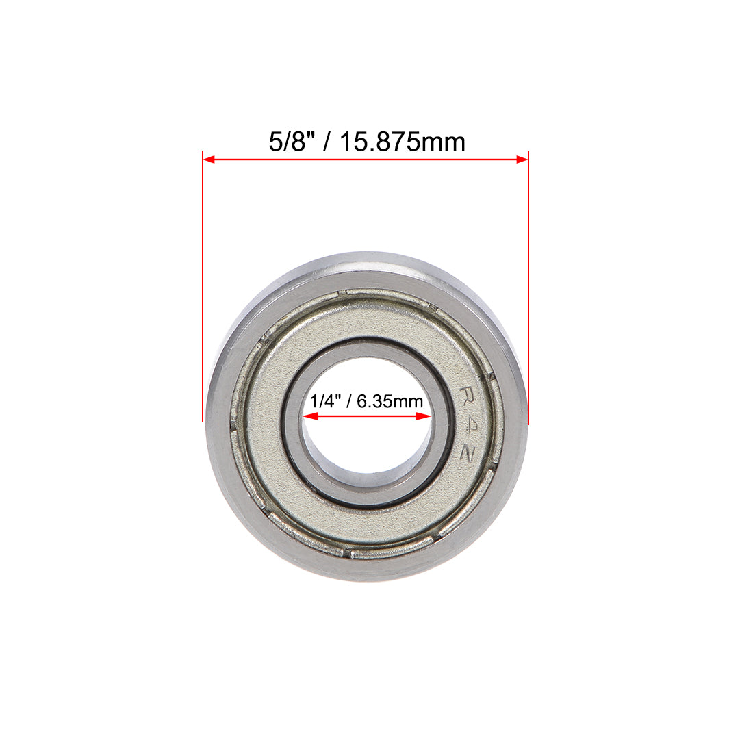 uxcell Uxcell Deep Groove Ball Bearings Inch Double Shielded Chrome Steel ABEC1