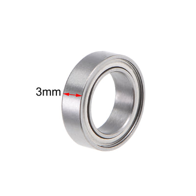 Harfington Uxcell Deep Groove Ball Bearings Metric Double Shielded Chrome Steel Roller ABEC1 Z1