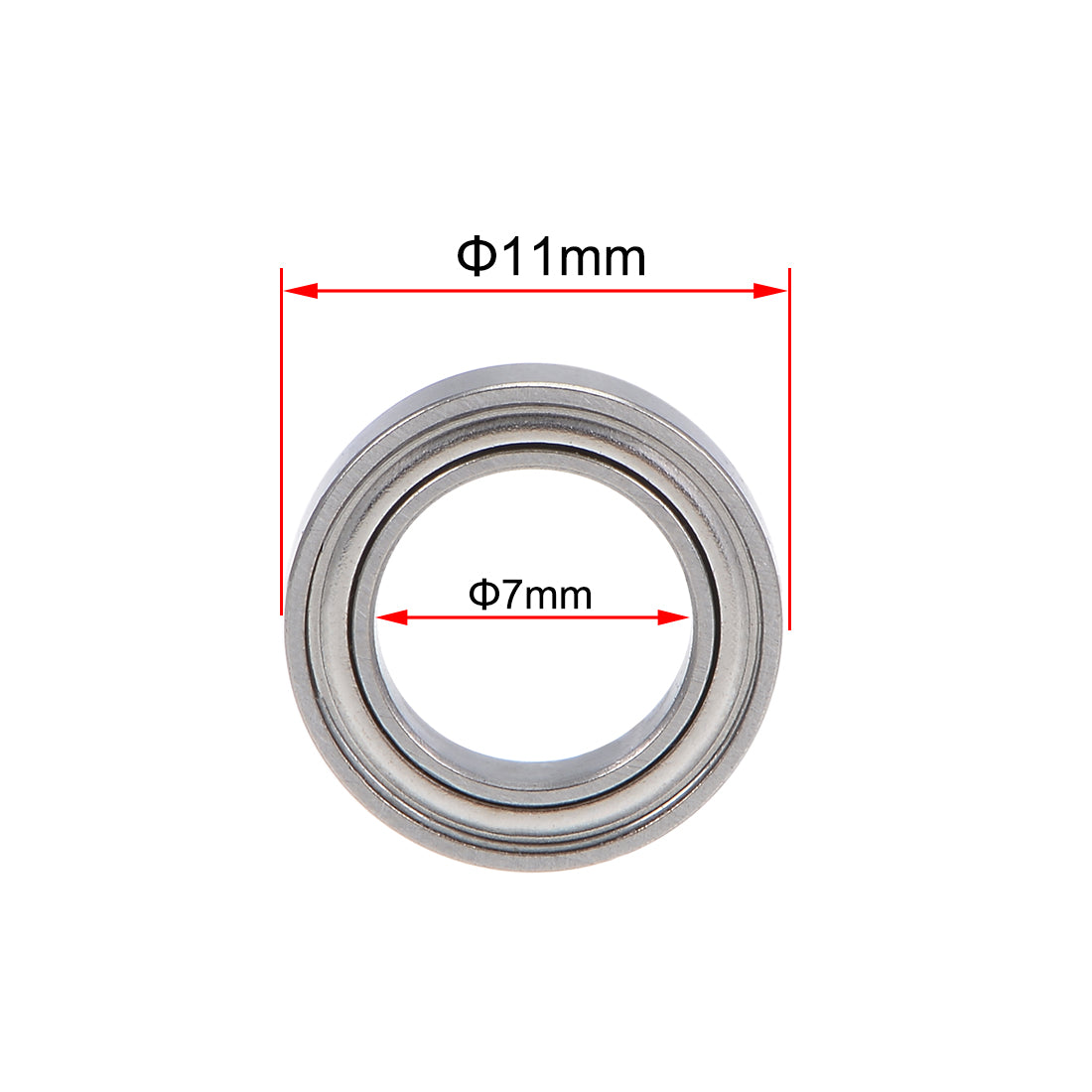 uxcell Uxcell Deep Groove Ball Bearings Metric Double Shielded Chrome Steel Roller ABEC1 Z1