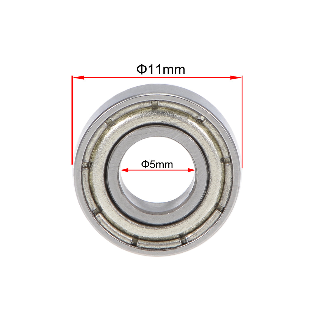 uxcell Uxcell Deep Groove Ball Bearings Metric Double Shielded Chrome Steel Roller ABEC1 Z1