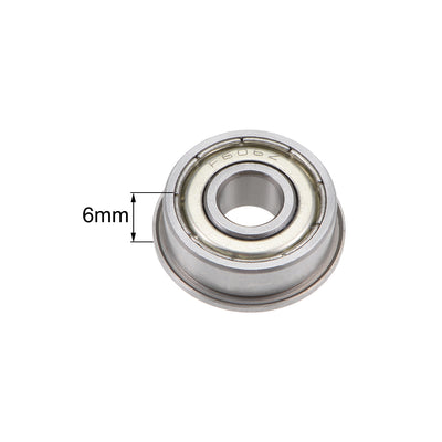 Harfington Uxcell Flange Deep Groove Ball Bearings Double Shield Chrome Steel