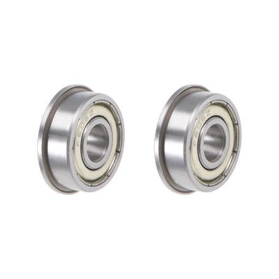 Harfington Uxcell Flange Deep Groove Ball Bearings Double Shield Chrome Steel