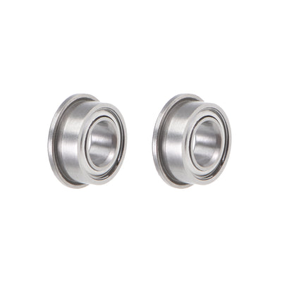 Harfington Uxcell Miniature Flange Deep Groove Ball Bearings Double Shield Chrome Steel