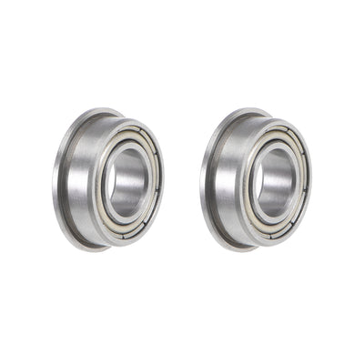 Harfington Uxcell Miniature Flange Deep Groove Ball Bearings Double Shield Chrome Steel