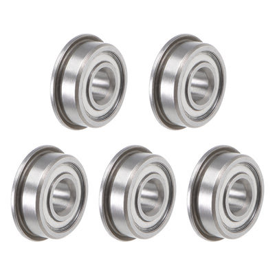 Harfington Uxcell Flange Deep Groove Ball Bearings Double Shielded Chrome Steel