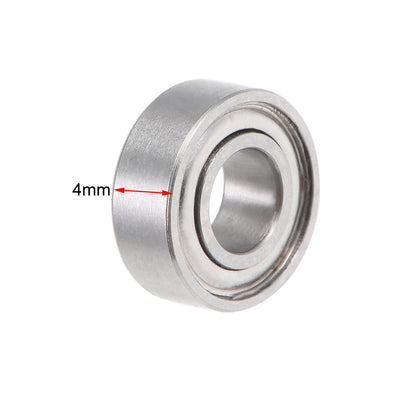 Harfington Uxcell Miniature Deep Groove Ball Bearings Double Shielded Stainless Steel