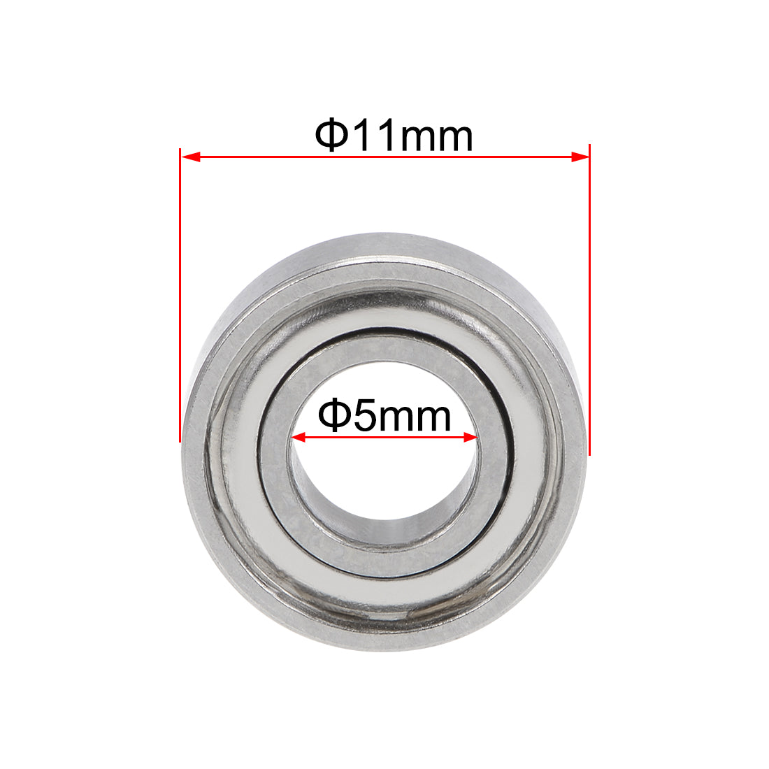 uxcell Uxcell Miniature Deep Groove Ball Bearings Double Shielded Stainless Steel