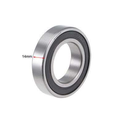 Harfington Uxcell Deep Groove Ball Bearing Double Sealed Chrome Steel Bearings