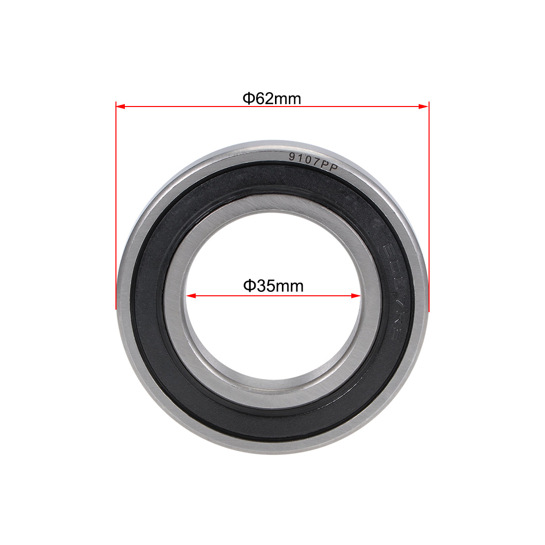 uxcell Uxcell Deep Groove Ball Bearing Double Sealed Chrome Steel Bearings