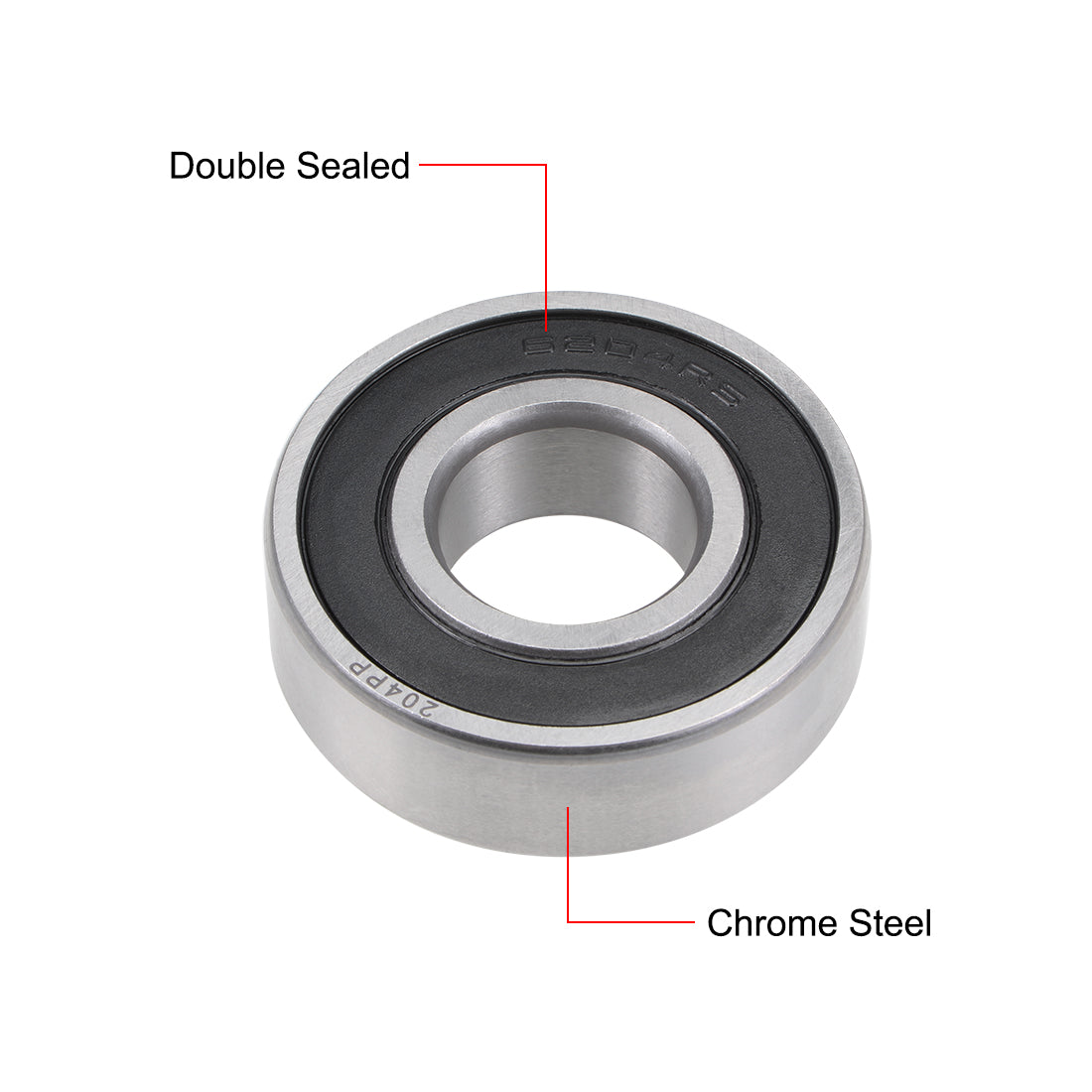 uxcell Uxcell Deep Groove Ball Bearing Double Seal Chrome Steel P0 Z1 Metric Bearings