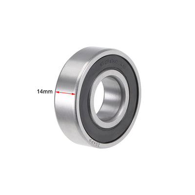 Harfington Uxcell Deep Groove Ball Bearing Double Seal Chrome Steel P0 Z1 Metric Bearings