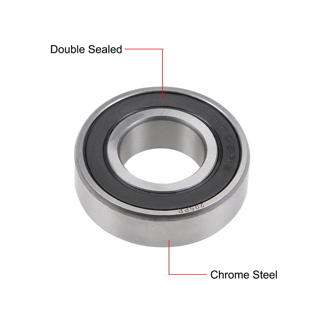 uxcell Uxcell Deep Groove Ball Bearing Double Sealed Chrome Steel Bearings