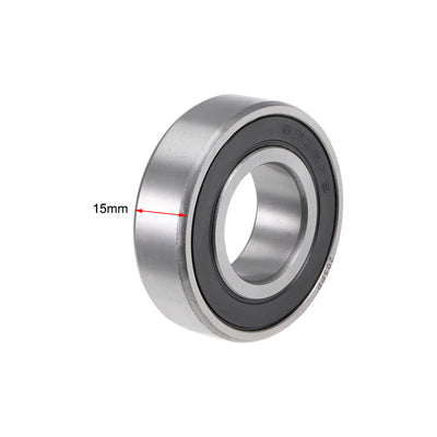 Harfington Uxcell Deep Groove Ball Bearing Double Sealed Chrome Steel Bearings