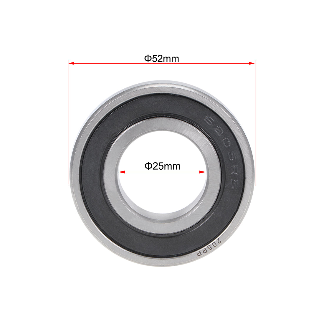 uxcell Uxcell Deep Groove Ball Bearing Double Sealed Chrome Steel Bearings