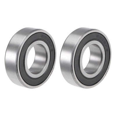 Harfington Uxcell Deep Groove Ball Bearing Double Seal Chrome Steel P0 Z1 Metric Bearings