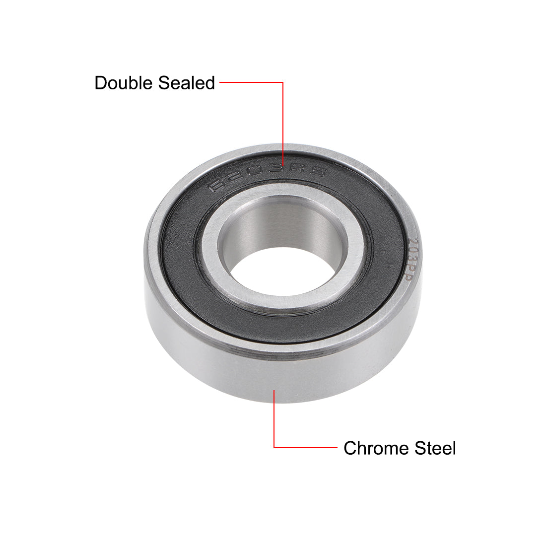 uxcell Uxcell Deep Groove Ball Bearing Double Seal Chrome Steel P0 Z1 Metric Bearings