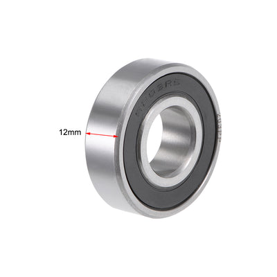 Harfington Uxcell Deep Groove Ball Bearing Double Seal Chrome Steel P0 Z1 Metric Bearings