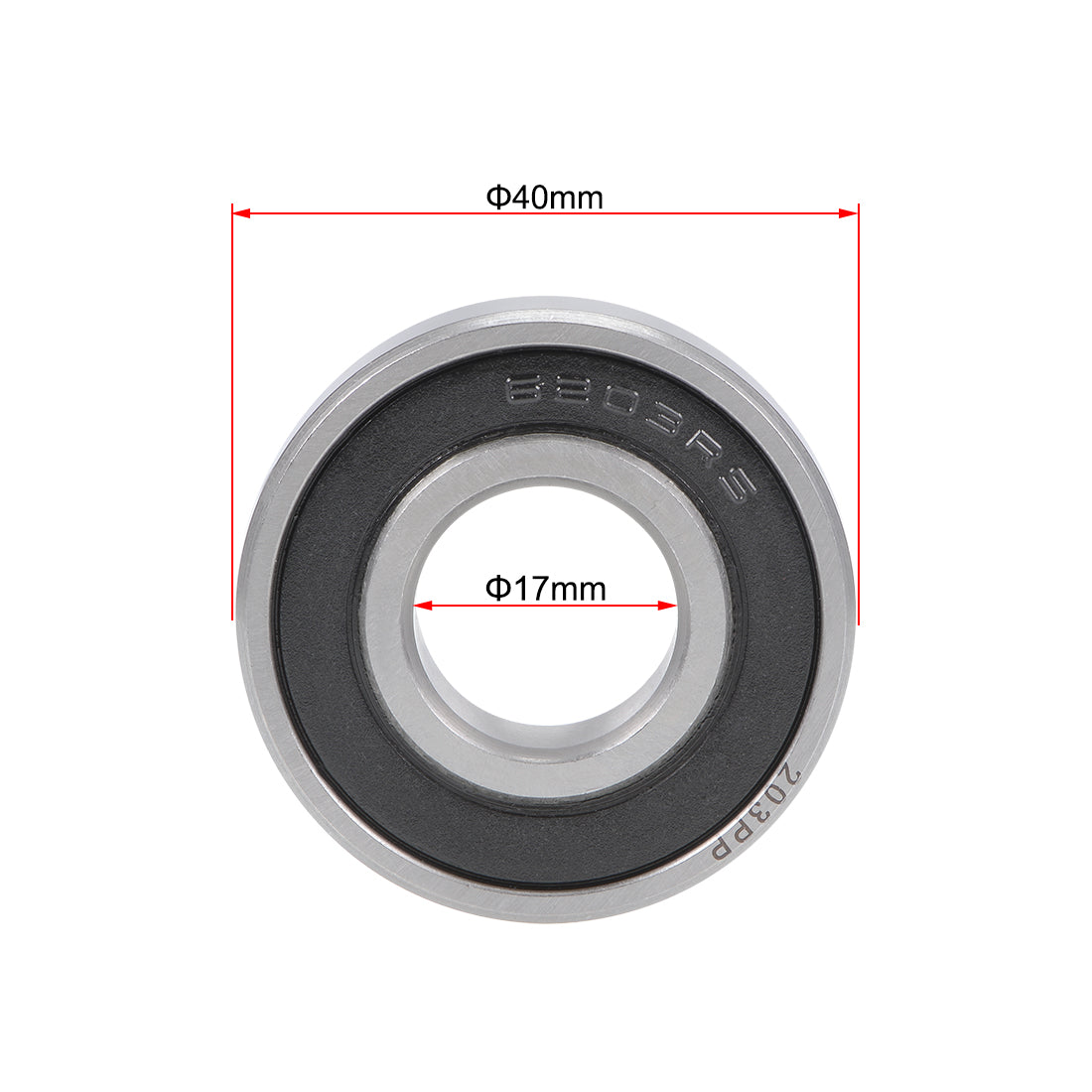 uxcell Uxcell Deep Groove Ball Bearing Double Seal Chrome Steel P0 Z1 Metric Bearings