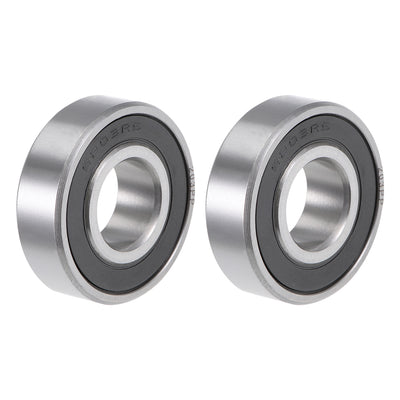 Harfington Uxcell Deep Groove Ball Bearing Double Seal Chrome Steel P0 Z1 Metric Bearings