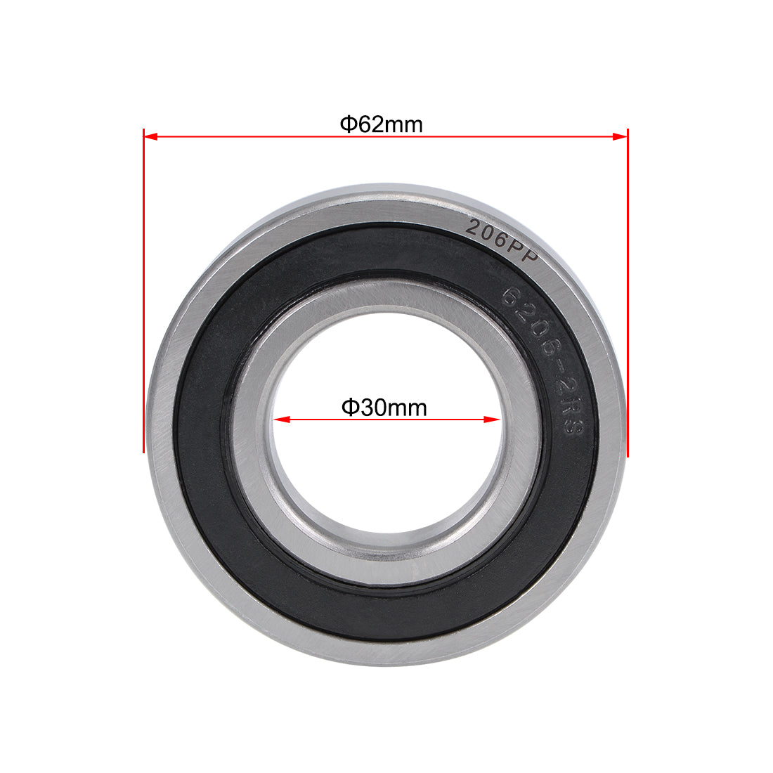 uxcell Uxcell Deep Groove Ball Bearing Double Seal Chrome Steel P0 Z1 Metric Bearings